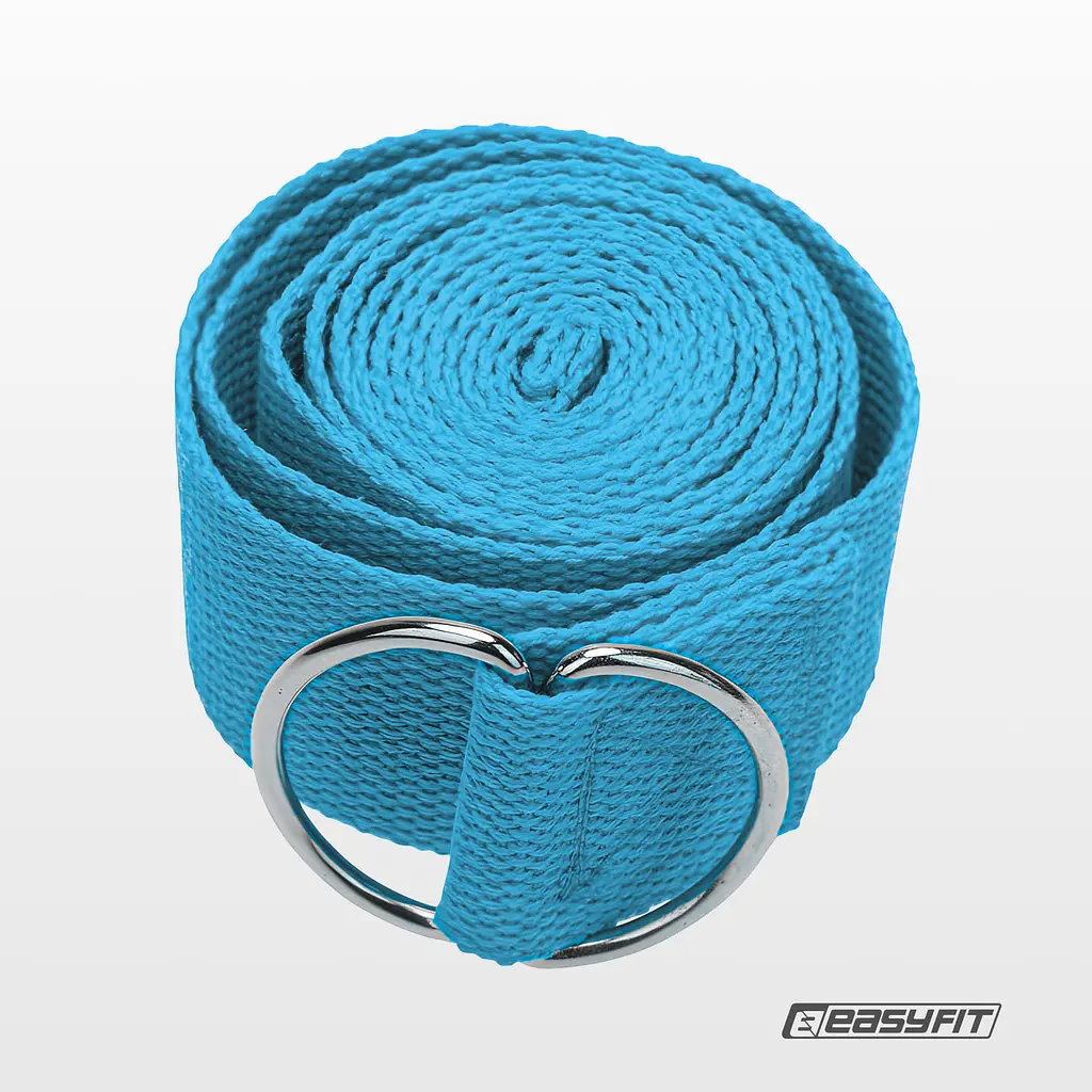 Ремінь для йоги EasyFit світло-блакитний - фото 3