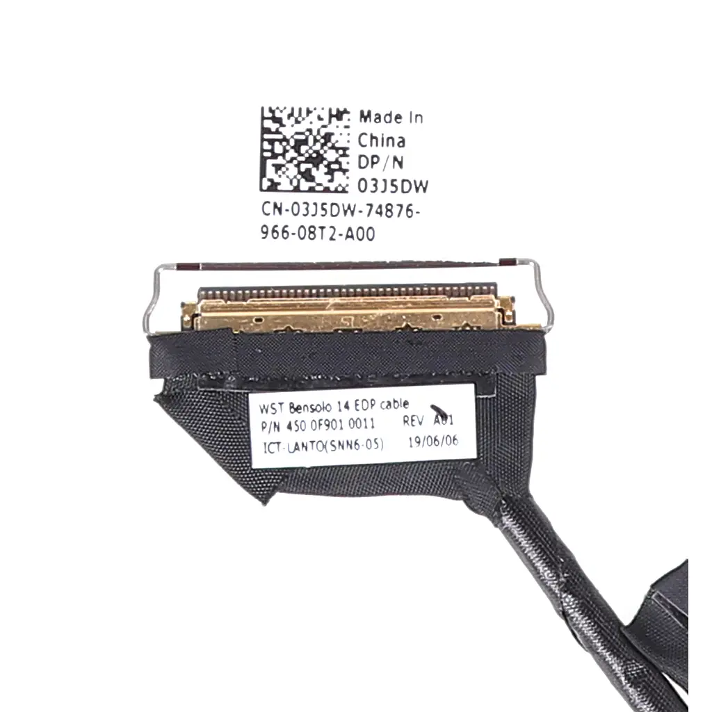 Шлейф матриці для Dell Inspiron 14 5488 5480 5482 (eDP 30pin, 03J5DW, 450.0F901.0021, 450.0F901.0011, Оригінал) - фото 2