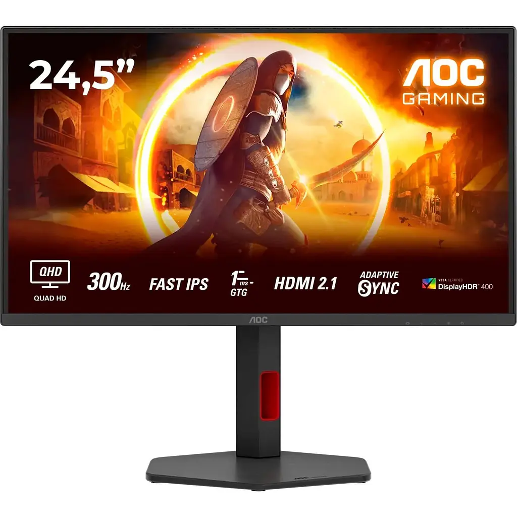Монітор 24.5" AOC Q25G4SR QHD 300Hz (Q25G4SR) 2560x1440 (QHD, 2K) IPS 300 Hz
