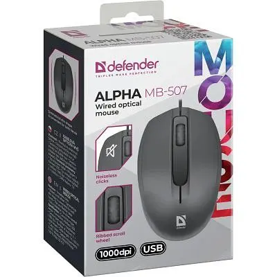 Компьютерная мышка Defender Alpha MB-507 USB Black (52507) - фото 5