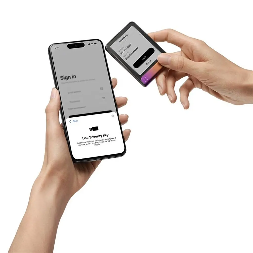 Криптогаманець Ledger Flex Ferro Fuchsia, сенсорний мультивалютний апаратний криптовалютний гаманець з холодним зберіганням, E Ink, підтримкою жестів, підключенням USB/Bluetooth/NFC, комплектом Recovery Key, сумісністю з iOS/Android/Windows/macOS - фото 4