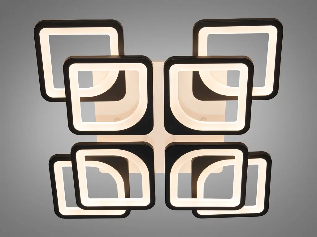 Светодиодная люстра смарт светильник с ИК пультом, 115W, черный - фото 2