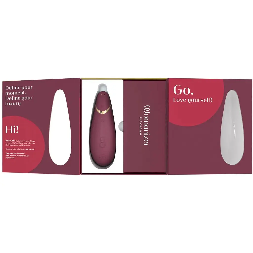 Вакуумний стимулятор Womanizer Premium 2 - Bordeaux - фото 7