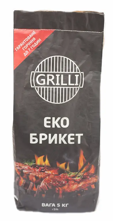 Деревно-вугільний екобрикет Grilli 5 кг (77777) - фото 2