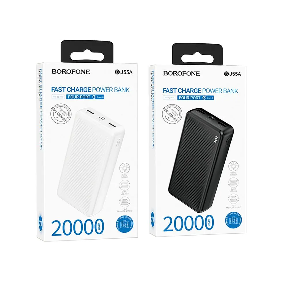 Універсальна зарядна батарея Borofone BJ55A Graceful 20000mAh (Чорний) - фото 5