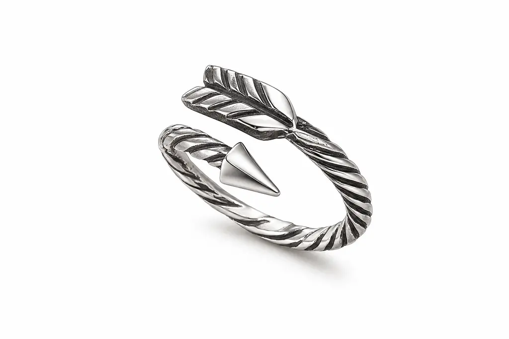 Срібна каблучка Jewellery Continent "Стріла" з чернінням 21.5 (К-0854) - фото 3