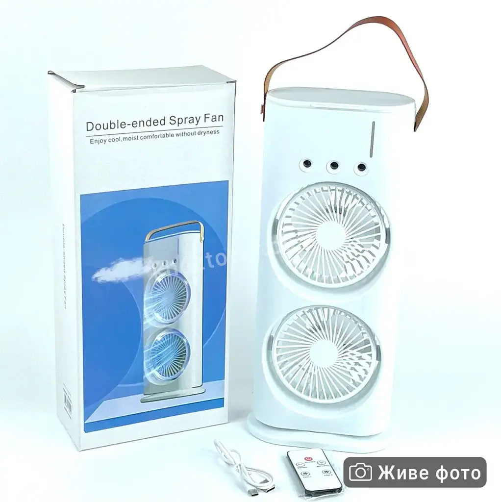 Настольный вентилятор с увлажнителем от сети Double-Ended Spray Fan - фото 6