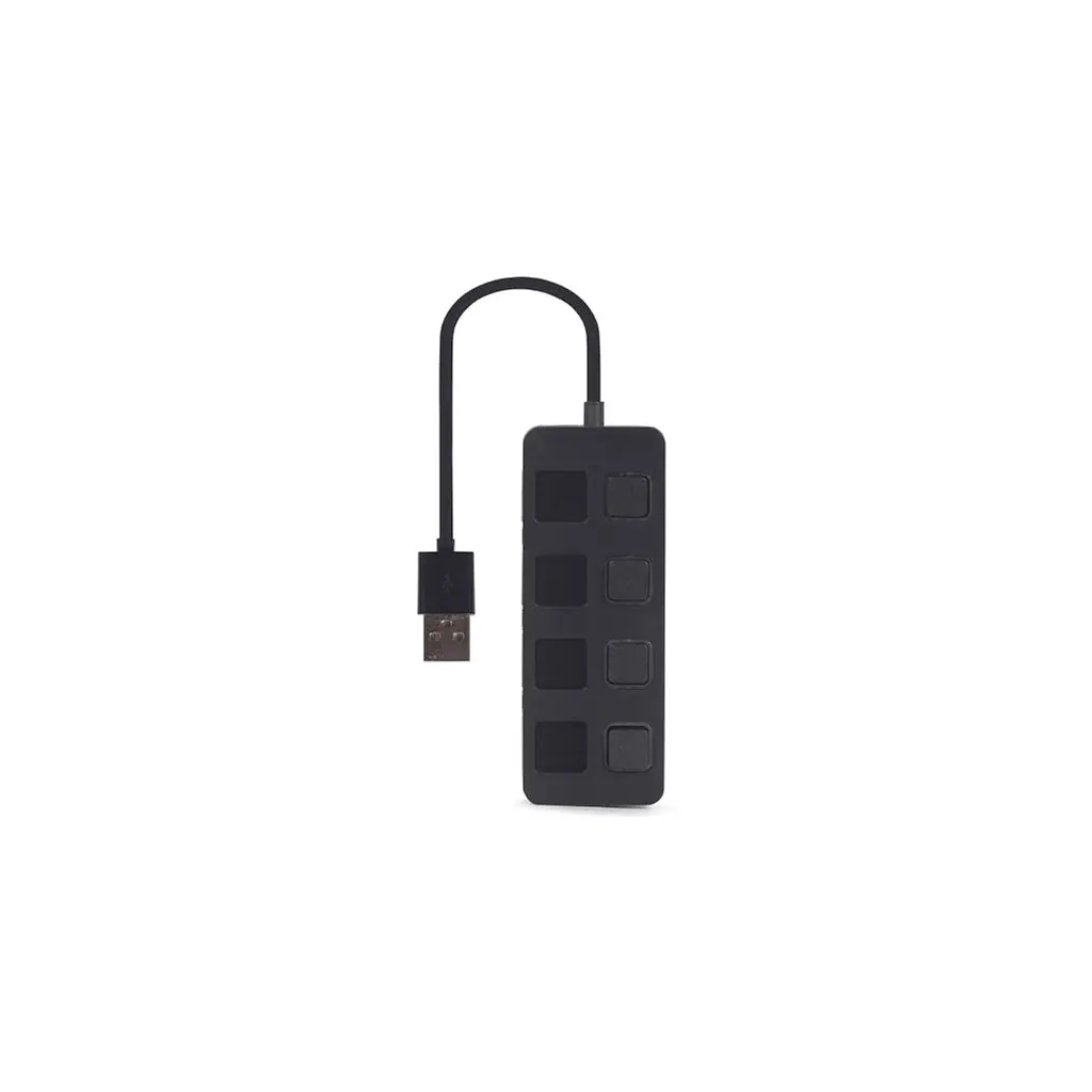 Концентратор Gembird USB 2.0 4 ports switch black (UHB-U2P4-05) - фото 4