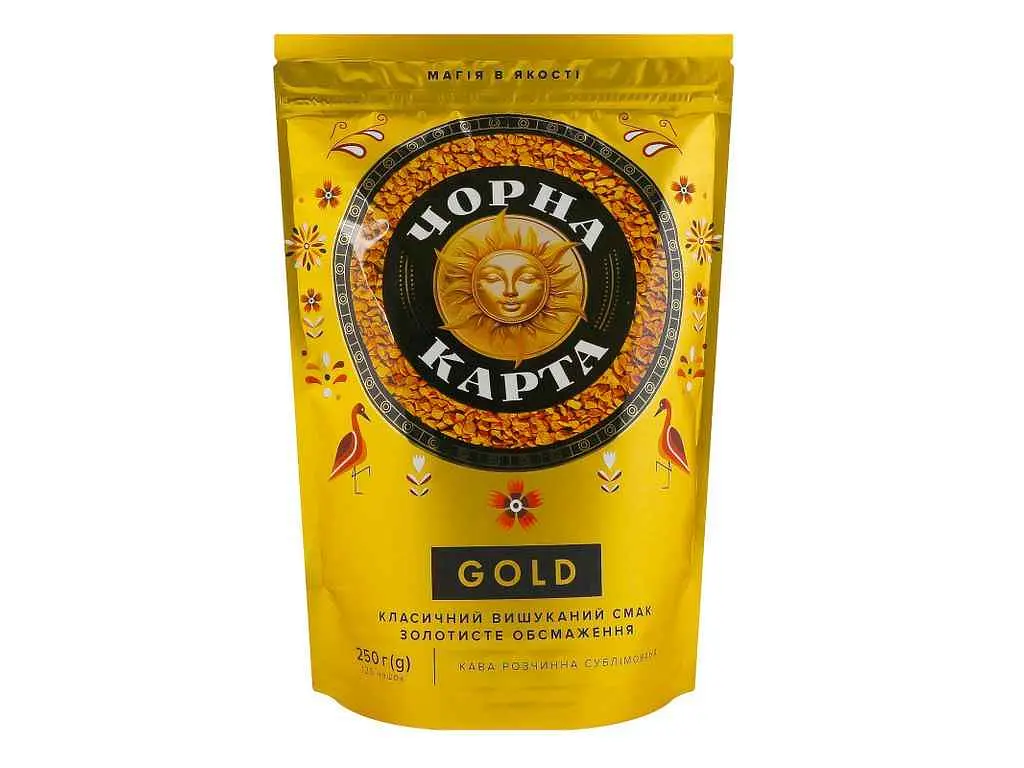 Кава розчинна Чорна карта 250г Голд пакет