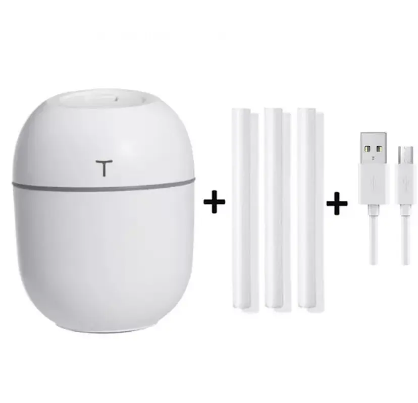 Ультразвуковий міні-зволожувач повітря OEM HUMIDIFIER з дифузором USB 10х7х5 см 220 мл Білий (HT0001)
