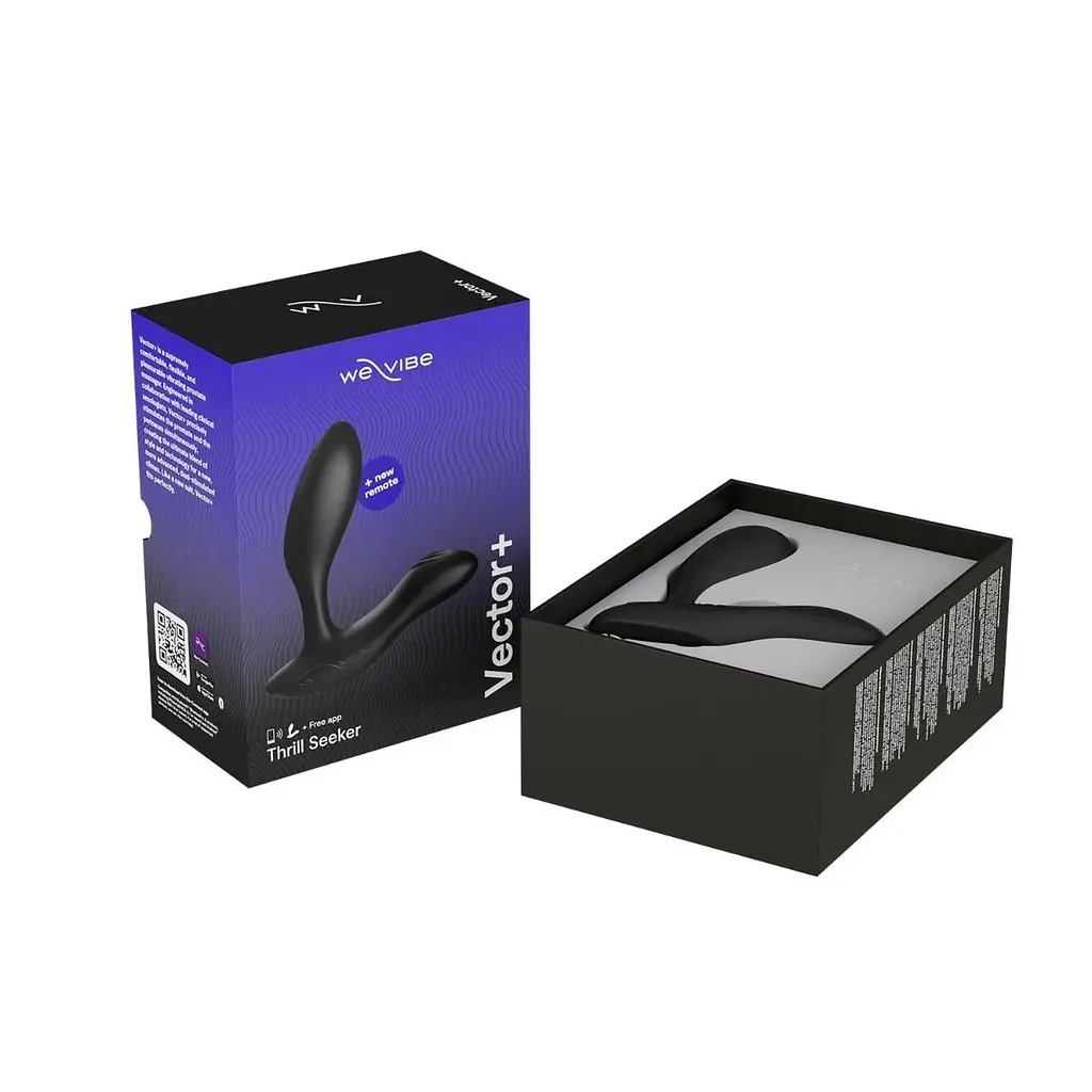 Масажер простати, 10.6х3 см (чорний) We-Vibe Vector + Лубрикант 50 мл - фото 3