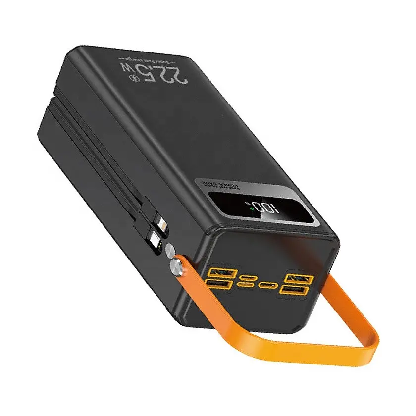 Павербанк 40000мА·ч зовнішній акумулятор Power Bank 4USB 2Type-C PD зі швидкою зарядкою до 22.5W та кабелю Type-C та Lightning портативний зарядний пристрій TUGII Y104 - фото 3