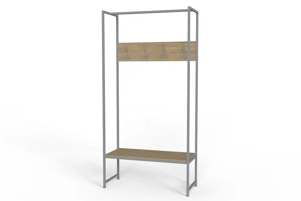 Вешалка напольная Ferrum-decor Трелис 12 180x90x38 серый ДСП Дуб Сонома 16мм (FRD-104322) - фото 3