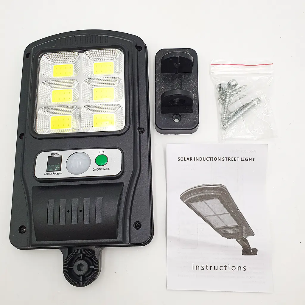 Ліхтар вуличний акумуляторний світильник 1000mA на сонячній батареї LED Solar Street Light BL BK-818-6 COB - фото 6