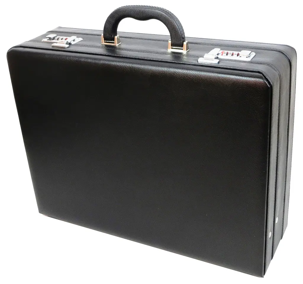 Кейс дипломат великий з екошкіри Portfolio S1645426 Чорний