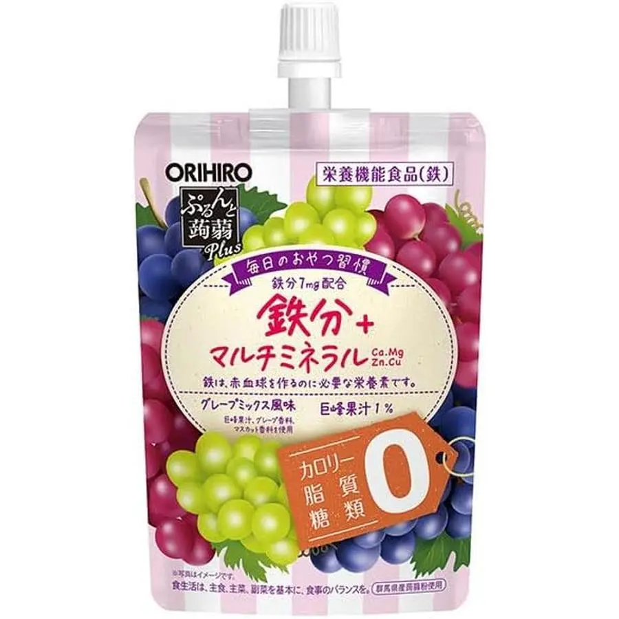 ORIHIRO Purunto Konjac Jelly питне безкалорійне конняку-желе (виноградний мікс), 130 г