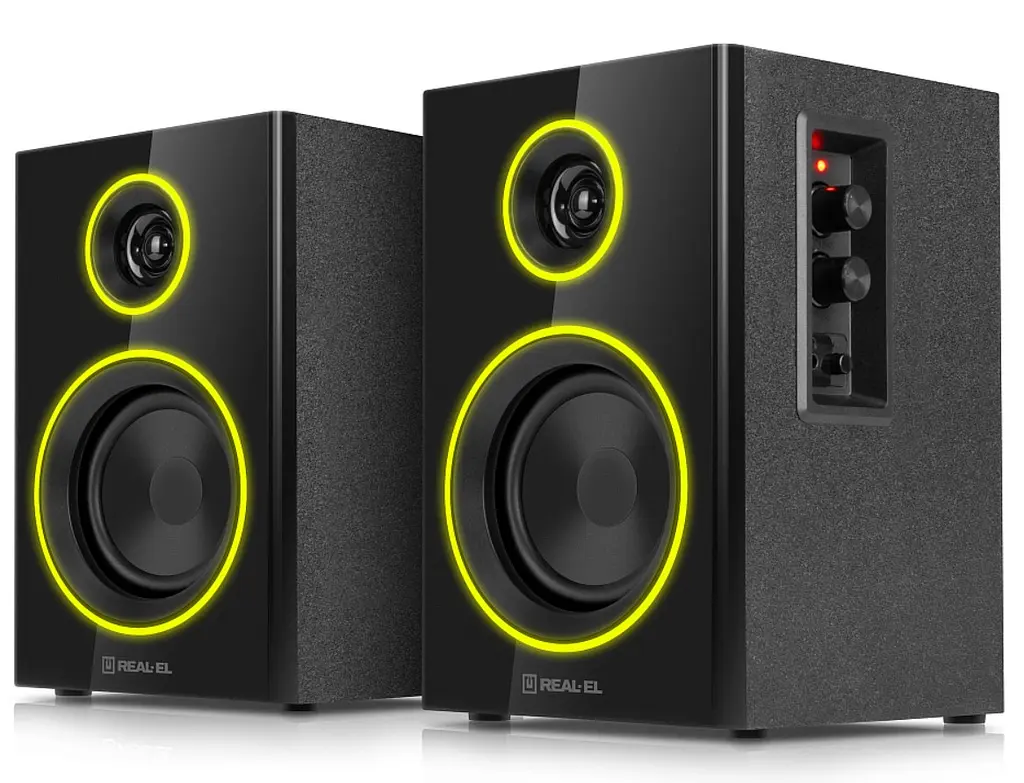 Компьютерные колонки 2.0 REAL-EL RS410 12Вт RGB Bluetooth Black - фото 6