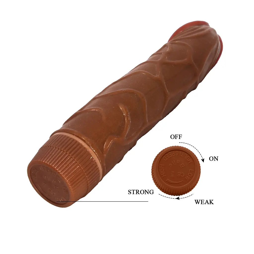 Вібратор - Barbara Bob Vibrator 8,8" Brown - фото 6