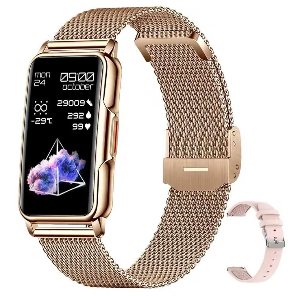 Часы Smart Mioband Nano+ Gold, 2 ремешка - фото 2