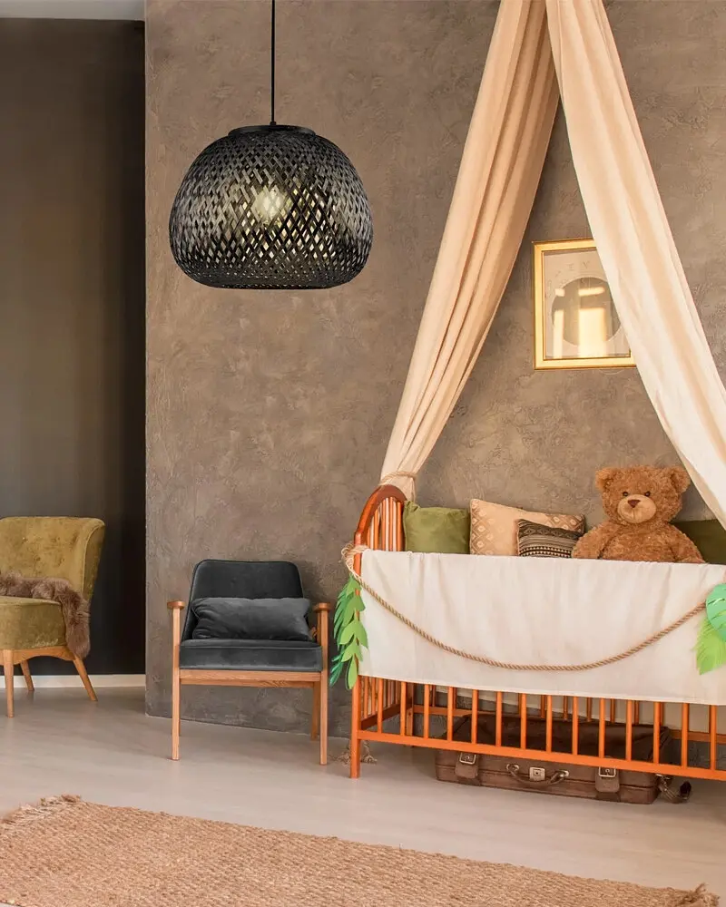 Люстра в стиле бохо, подвесной светильник Goldlux 329219 Zanzibar E27 1x20W IP20 Черный - фото 2