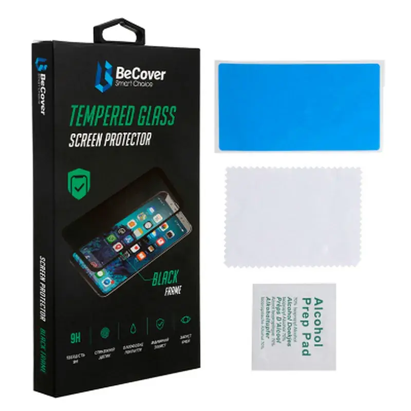 Скло захисне BeCover ZTE Blade A52 Black (708755) - фото 2