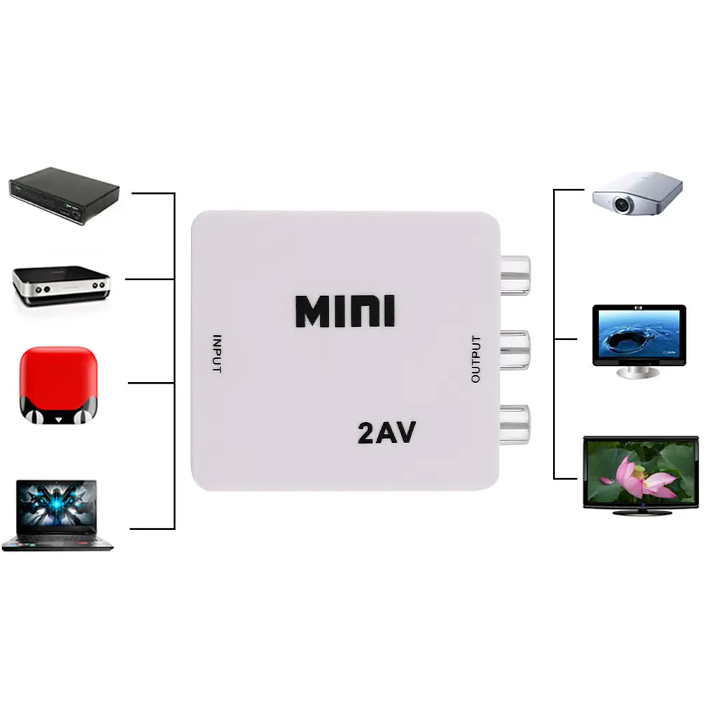 Конвертер Hdmi to AVВход Hdmi мама -- Выход 3RCA мама - фото 5