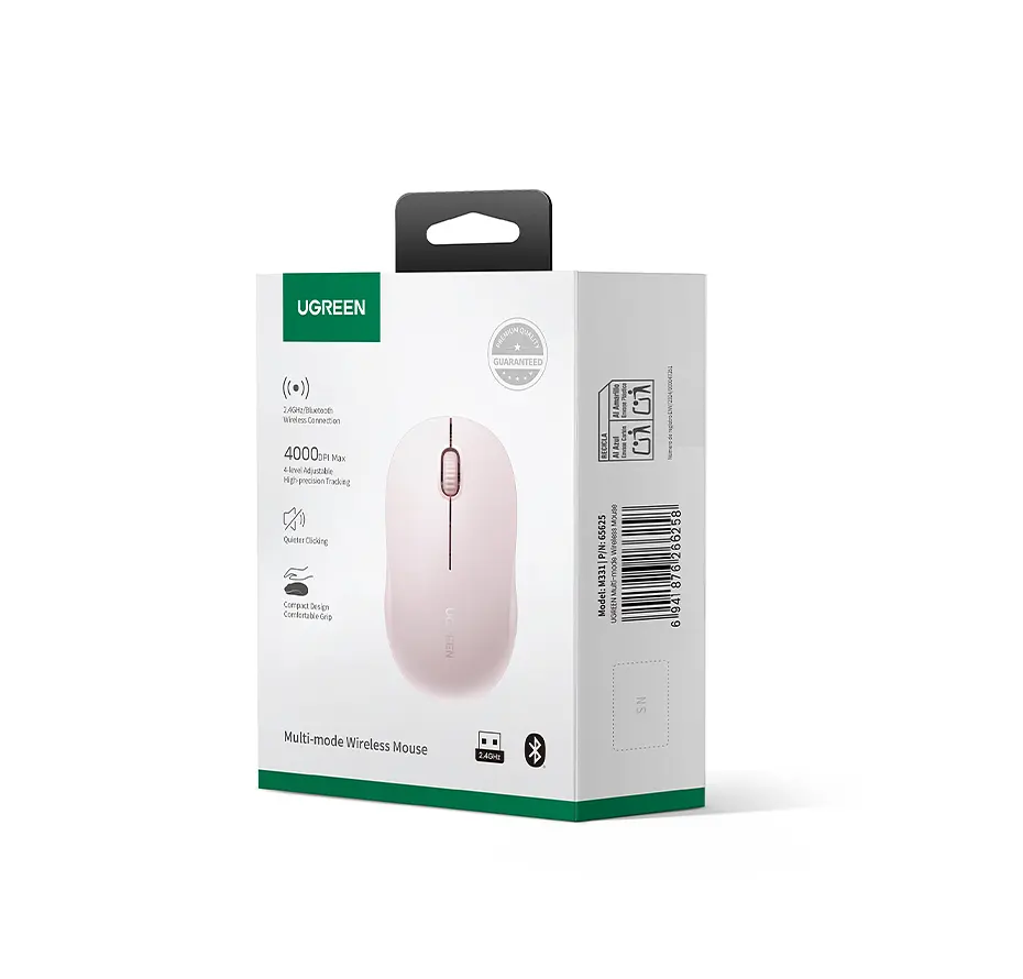 Маніпулятор миша бездротова UGREEN M331 Multi-mode Wireless Mouse Grey - фото 15