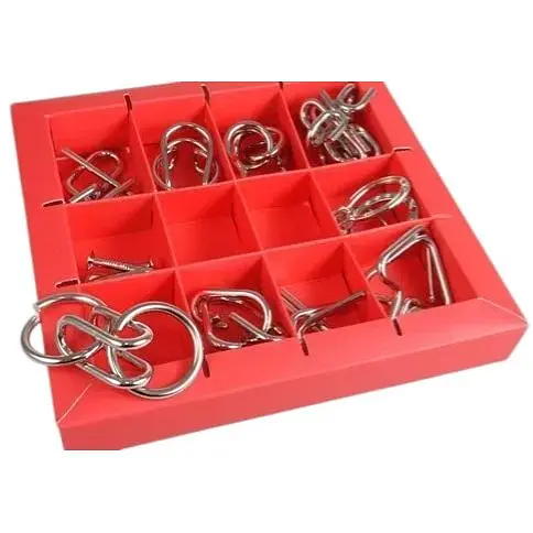 Набір головоломок Eureka 10 Metall 3D Puzzles red 10 головоломок 473358 - фото 2