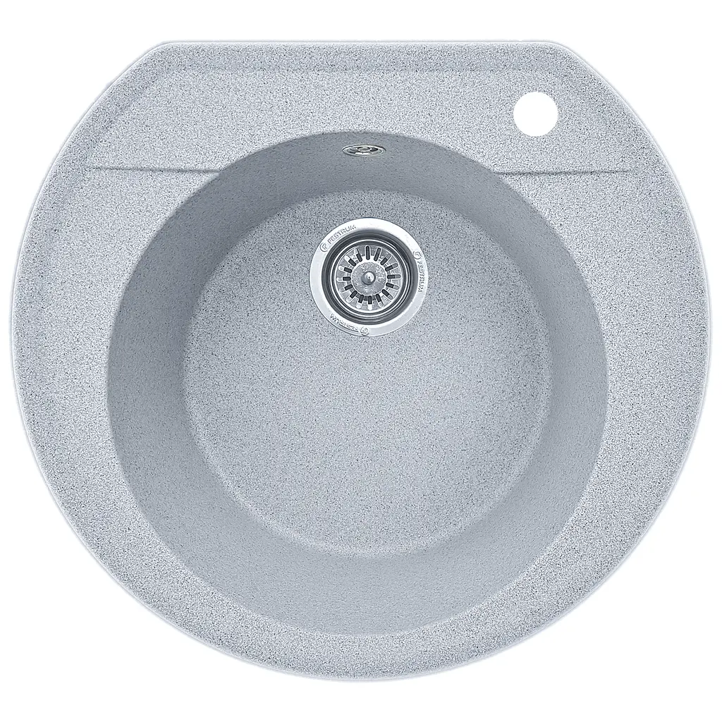 Мойка кухонная Valetti 31N гранитная 530х490 мм серая - фото 2