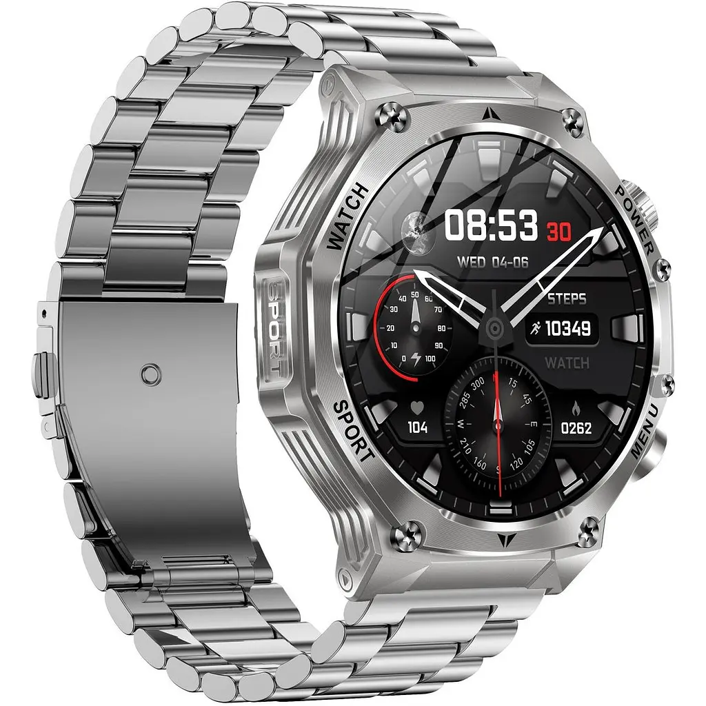 Смарт-годинник Uwatch Smart Surf X Pro Steel 2 ремінці сріблястий (3382) - фото 4