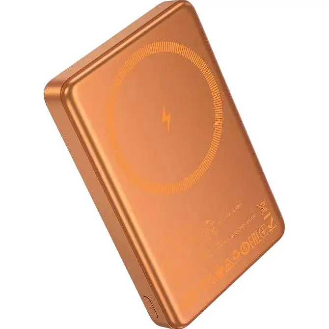 Зовнішній акумулятор Hoco Q34 Clever MagSafe 10000mAh 20W Orange (6942007677455) [174711] - фото 3