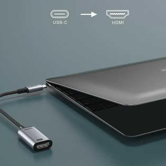 Кабель Cabletime HDMI - USB Type-C V 1.4 (F/M), 0.15 м, 4K/30HZ - фото 2
