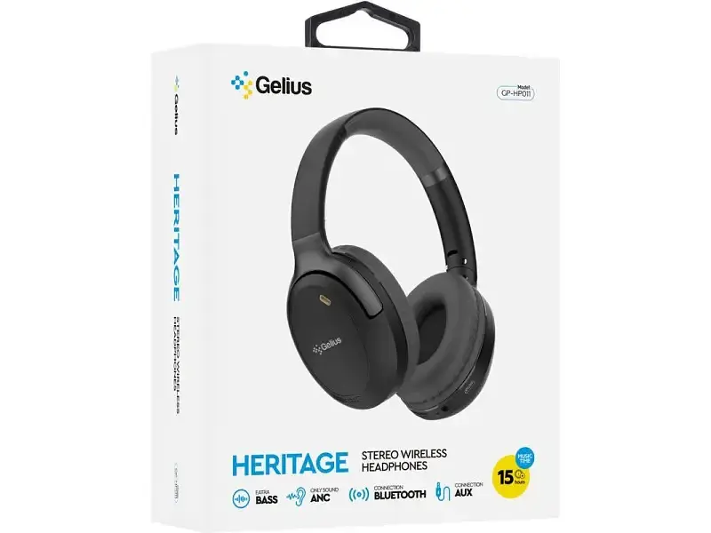 Навушники Bluetooth Gelius Heritage GP HP-011 Black - фото 5