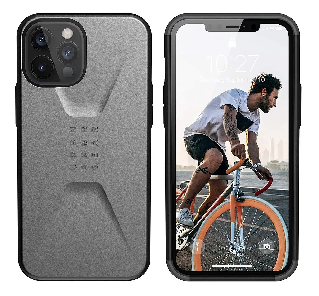 Чохол протиударний UAG Civilian 11235D113333 (Original) для iPhone 12/12 Pro (6.1") Silver - фото 5