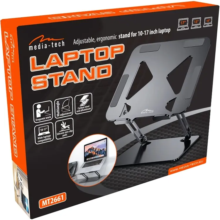 Підставка для ноутбука Laptop Stand 10-17" Aluminum Alloy Media-Tech - фото 4