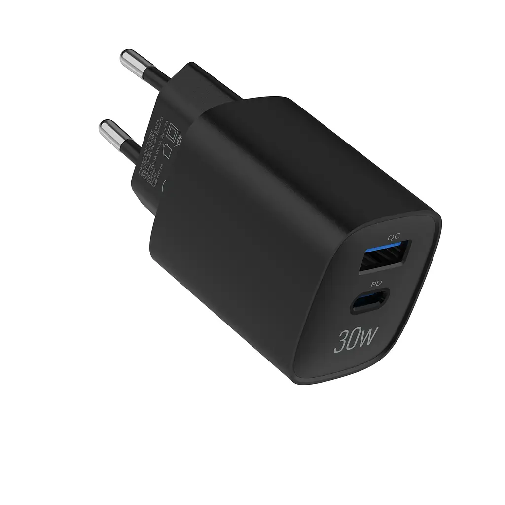 Зарядний пристрій мережевий MAKE 30W GaN3 Type-C PD3.0 + USB QC3.0 Black - фото 6