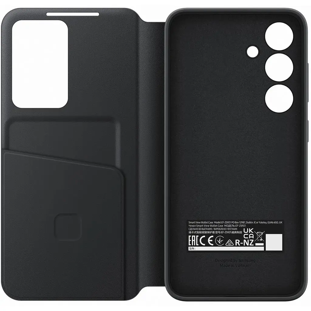 Оригинальный чехол-книжка Smart View Wallet Caseдля Galaxy S24 Plus Черный EF-ZS926CBEGWW - фото 6