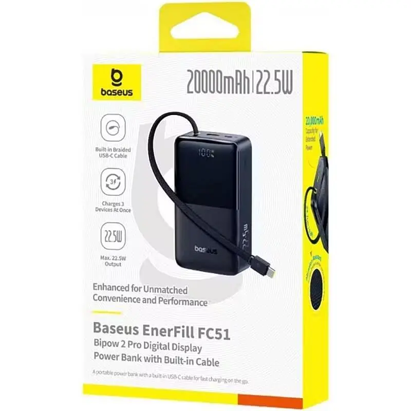 Павербанк Baseus EnerFill Bipow2 Pro Pink 20 000 mAh / 22.5 Вт (E0027701) - фото 2