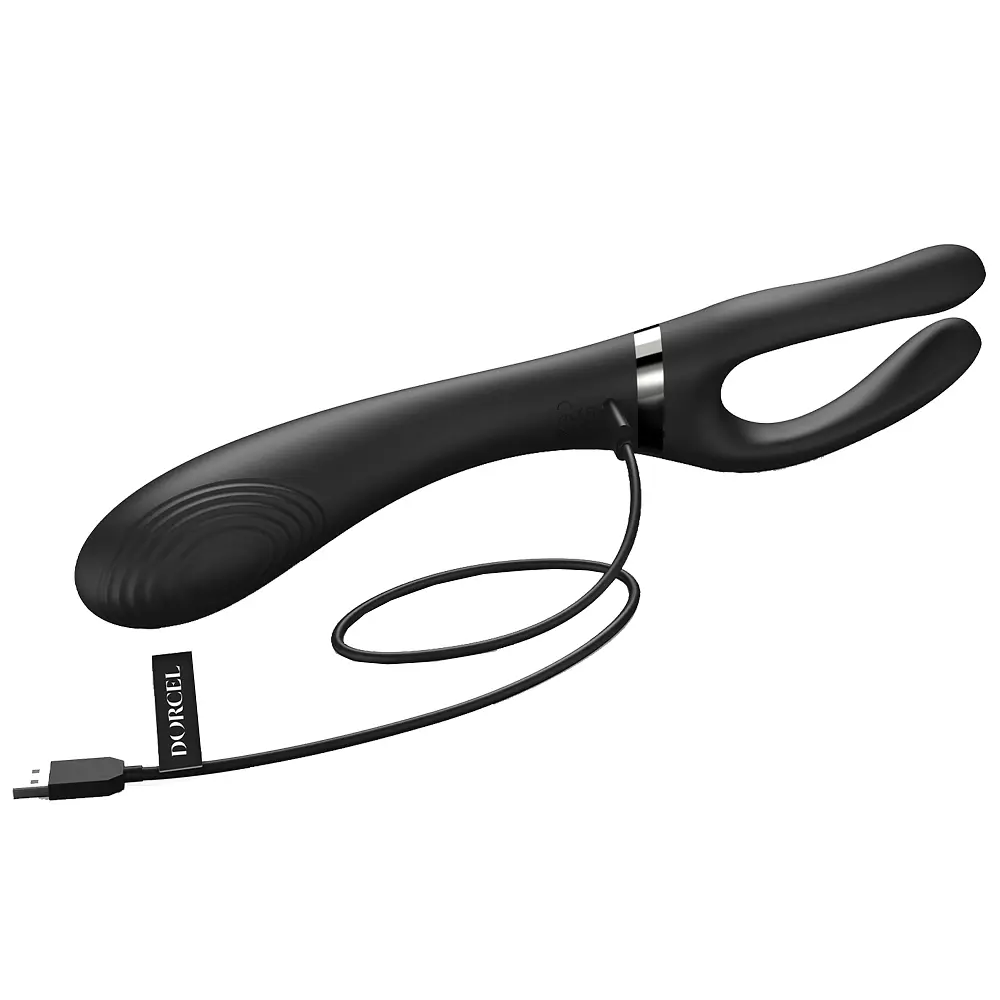 Гибкий универсальный вибратор Dorcel Infinite Joy 28.2 см черный - фото 8
