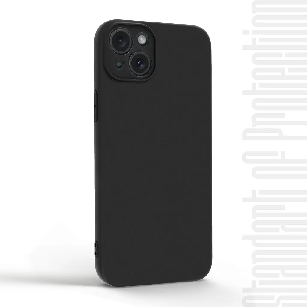Чехол-накладка для смартфона Apple iPhone 15 Plus противоударный, силиконовый, термополиуретановый (ТПУ), с защитой камеры и корпуса, черный, защита всего корпуса, ArmorStandart (ARM68246) - фото 2