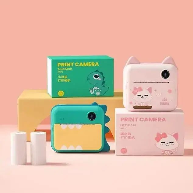 Дитяча камера - фотоапарат моментального друку Print Camera P1 Dinosaur Mini зелений - фото 6