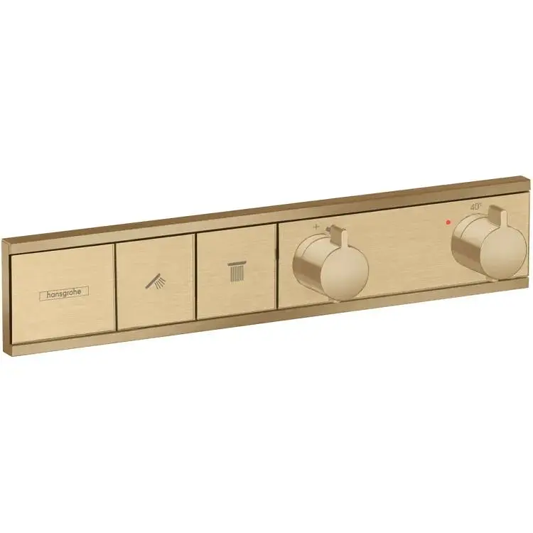 Термостат для душу Hansgrohe RainSelect прихованого монтажа на 2 споживача brushed bronze 15380140