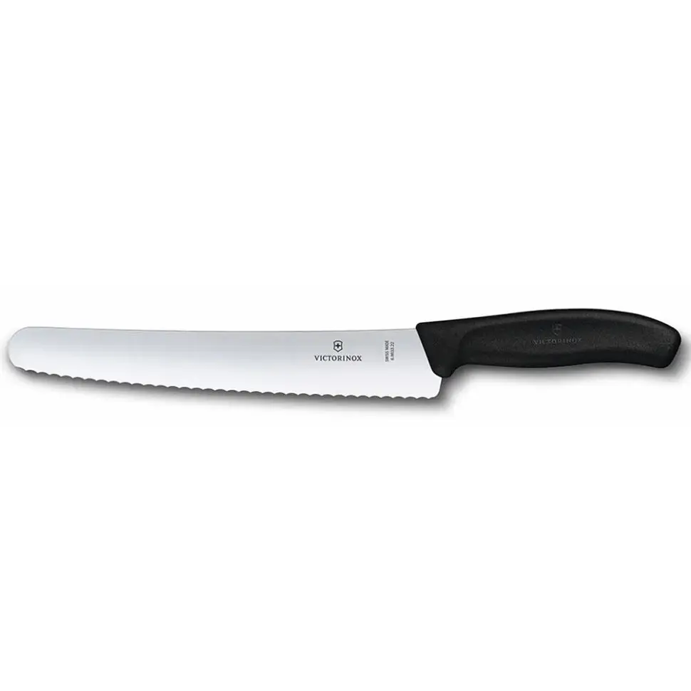 Ніж кондитерський Victorinox Swiss Classic 22см хвил чорн 6.8633.22B