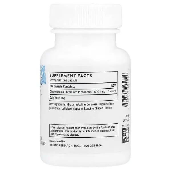 Хром Chromium Picolinate 500 mcg 60 Capsules Thorne vit0004758 - фото 2