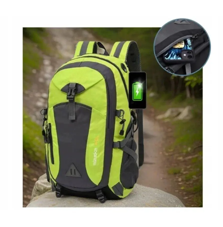 Рюкзак спортивний для ноутбука 17.4 Voltronic Alaska 40L 52x31x23cm Green - фото 5