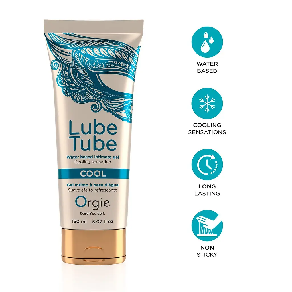 Лубрикант на водній основі Orgie Lube Tube Cool, 150 мл, з охолоджувальним ефектом, без запаху - фото 3
