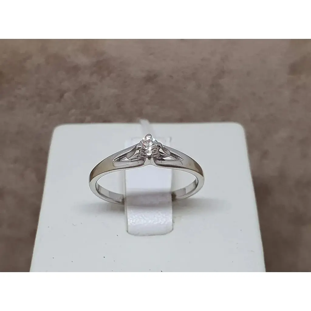 Золоте кільце Гаразд з діамантом. 3022859 16,5 - фото 4