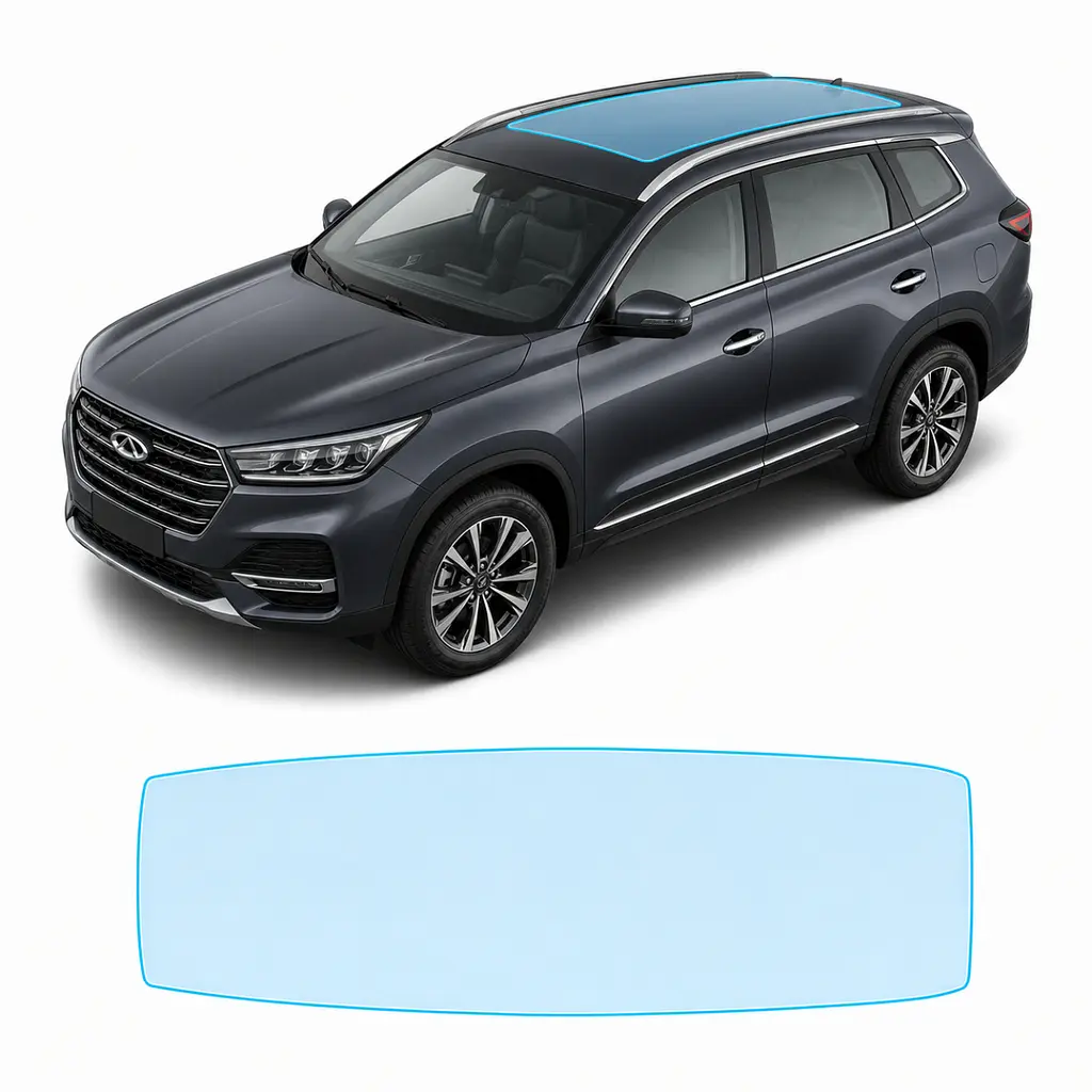 Антигравійна захисна бронеплівка за лекалами для Chery Tiggo 8 I 2018-2020 - зона даху