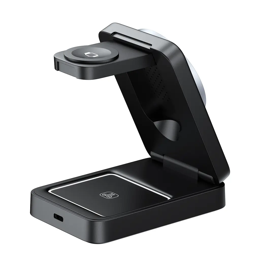 Настільна бездротова зарядка 3в1 HAVIT W3103 15W Gray HAVIT (28680-000) - фото 4
