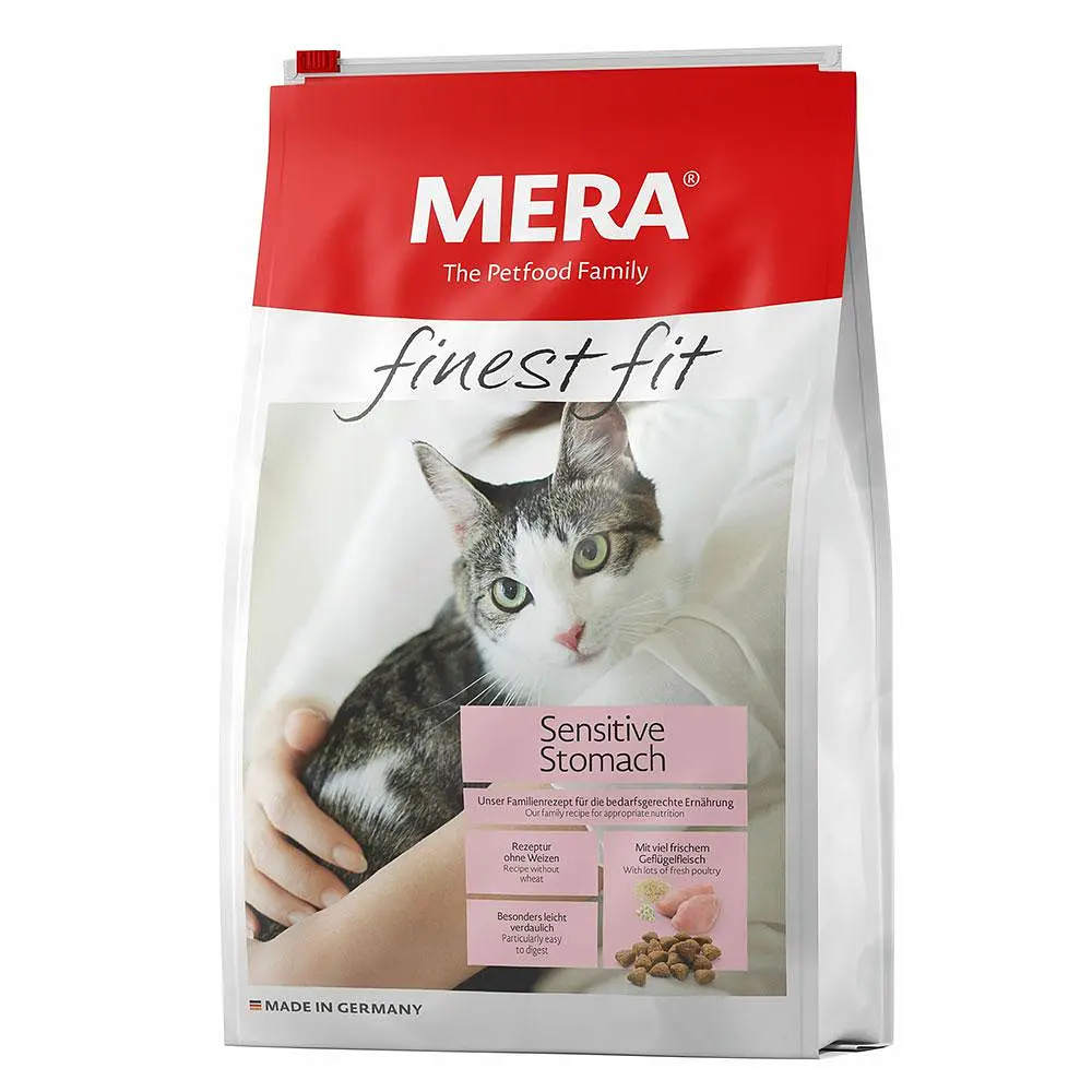 Сухий корм для чутливих котів Mera finest fit Sensitive Stomach із свіжим м'ясом птиці і ромашкою 4 кг
